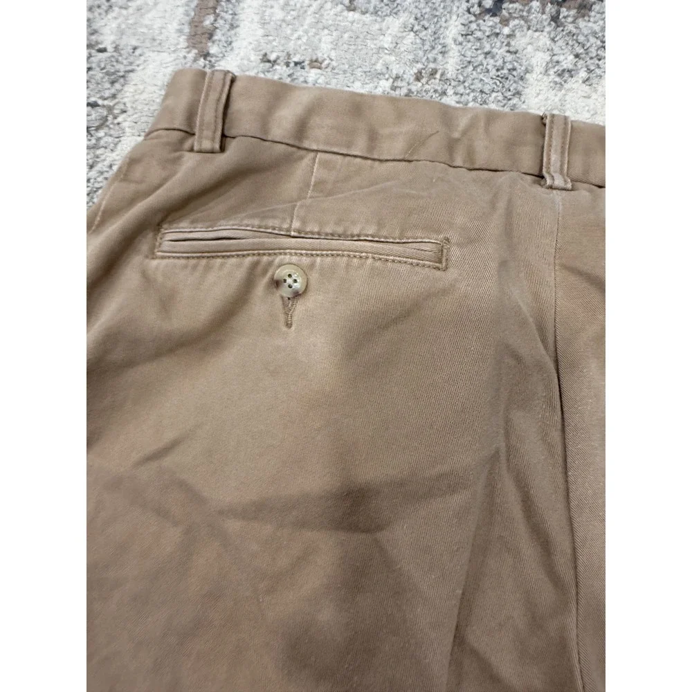 Polo Ralph Lauren Mens Tan Khaki Straight Leg Chino Pants 32x32 Cotton Twill